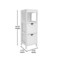 Merrick Lane Delilah 2 Drawer Bathroom Storage Cabinet Organizer with Open Display Shelf
